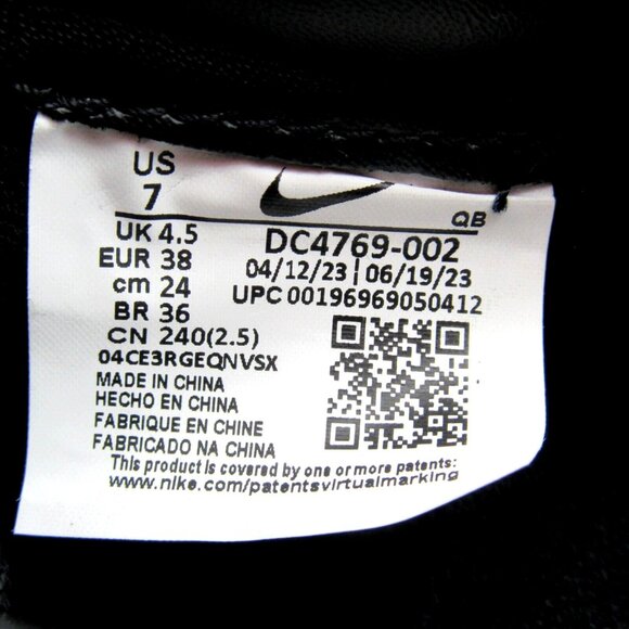 Nike Blazer Low '77 Womens Shoes Size 7 Triple Black NEW - Picture 10 of 13